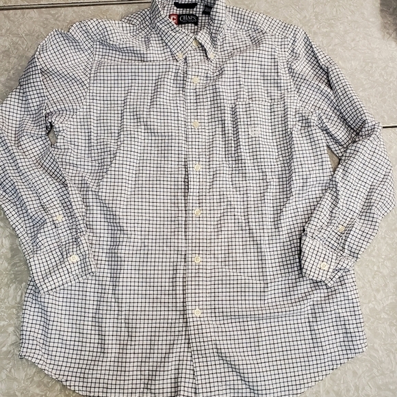 🤴👔 Chaps Mens M plaid long sleeve button down - Picture 1 of 16